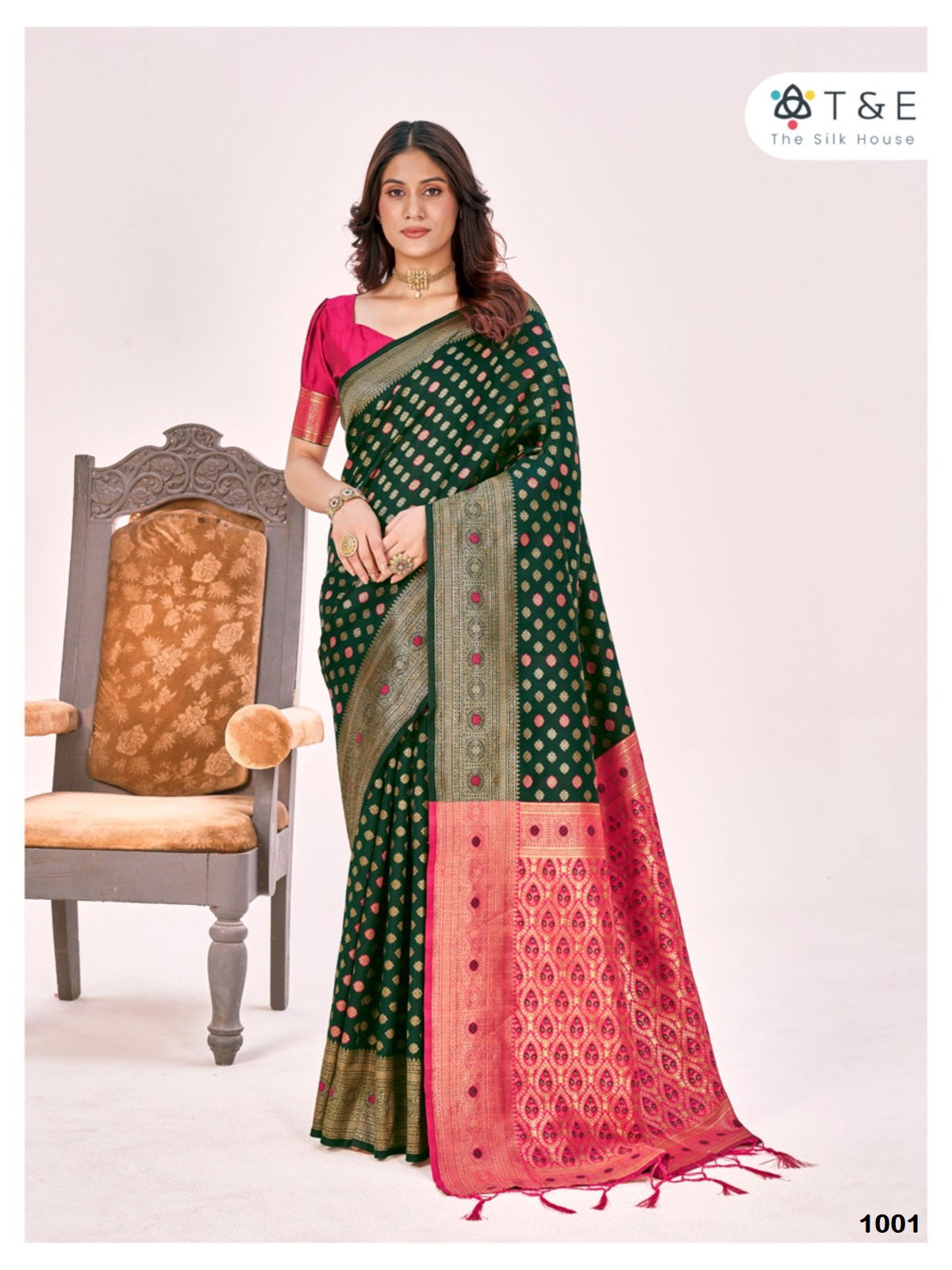 T And E Aagman Designer Silk Saree Catalog